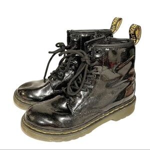 Dr. Martens Kids Girl Black Glitter Boots